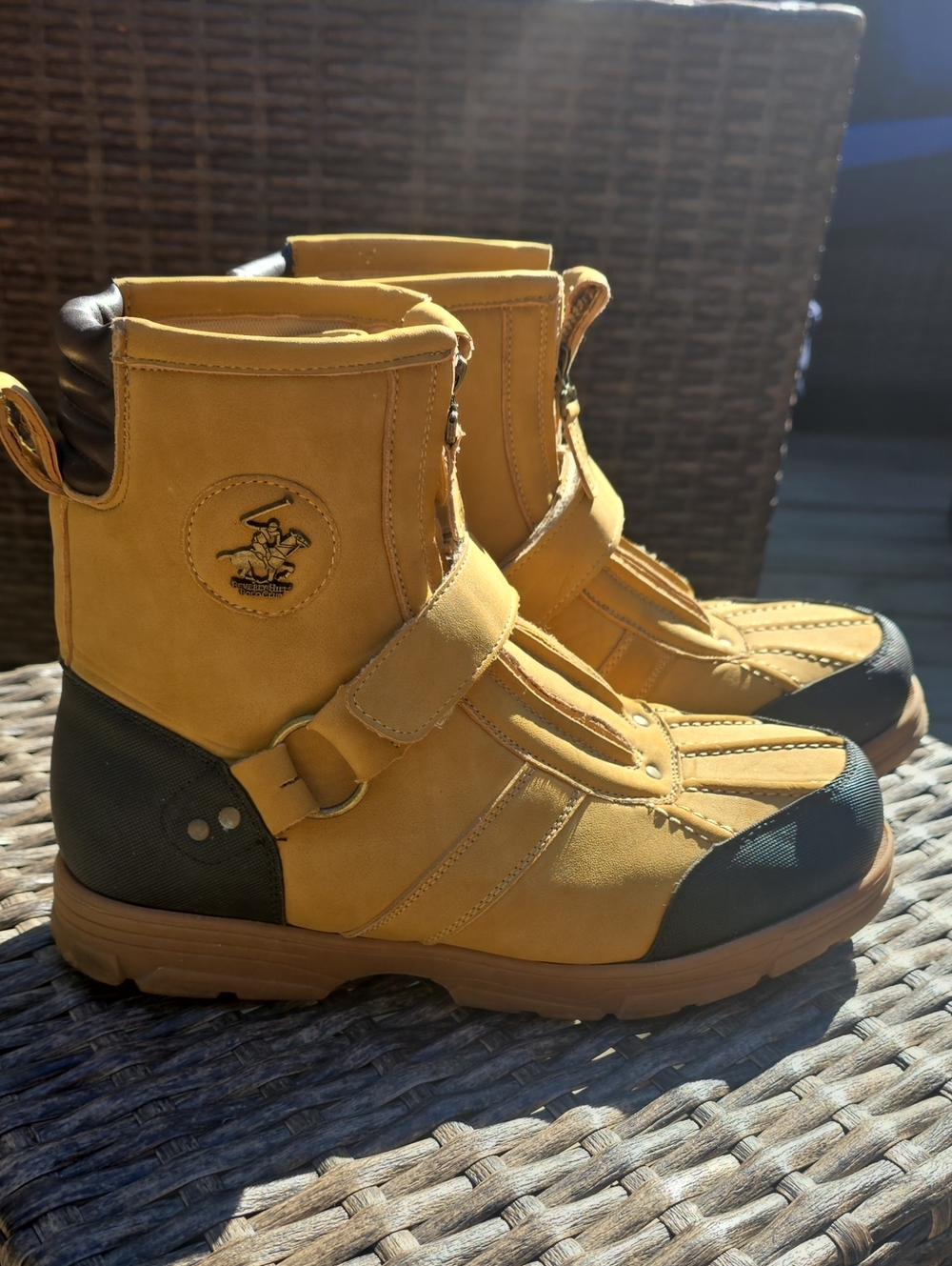 Polo by Ralph Lauren Wheat and Black Strap Duck Boots